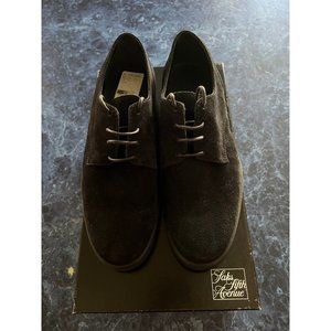 ERMENEGILDO ZEGNA Midnight Navy Blue Suede Derby Men’s US 7 $650